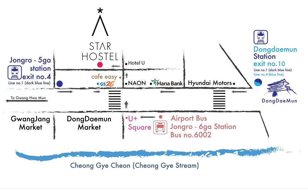 Star Hostel Seoul Dongdaemun מראה חיצוני תמונה